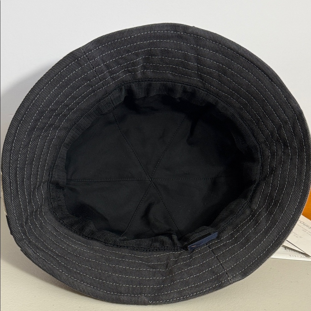 Louis Vuitton DENIM Monogram portrait Bucket Hat in Gray and Black medium - Picture 9 of 15